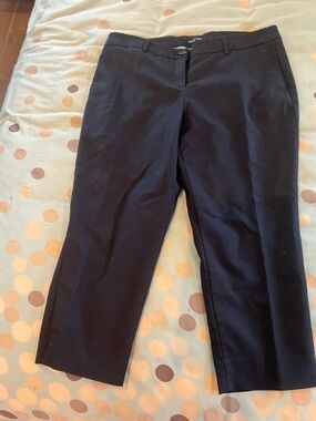 Hilary Radley Black Capri Pants • Tailored Stretch • Classic Slim Fit • Size 14